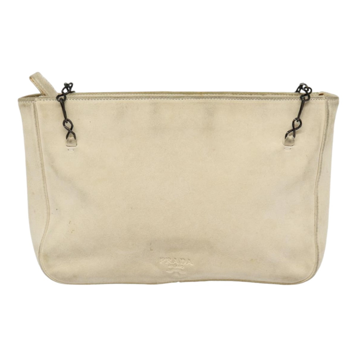 Prada Beige Suede Shoulder Bag (Pre-Owned)