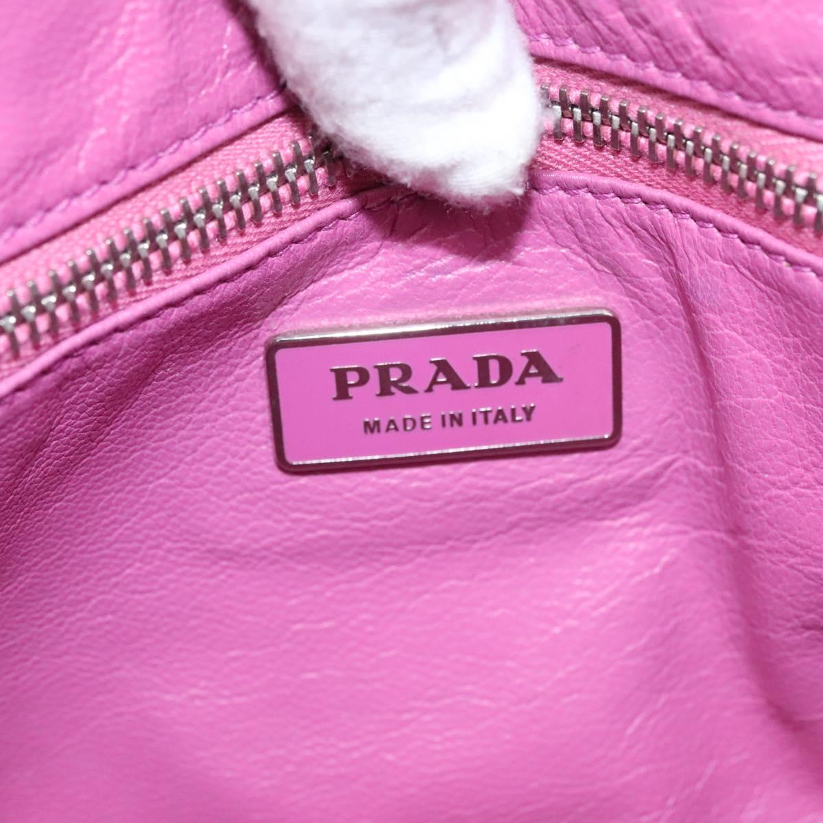 Prada Purple Leather Shoulder Bag (Pre-Owned)
