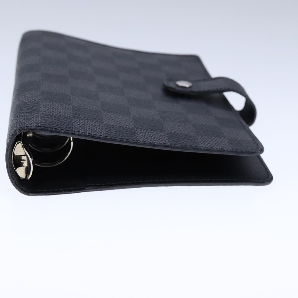 Louis Vuitton Agenda Mm Black Canvas Wallet (Pre-Owned)