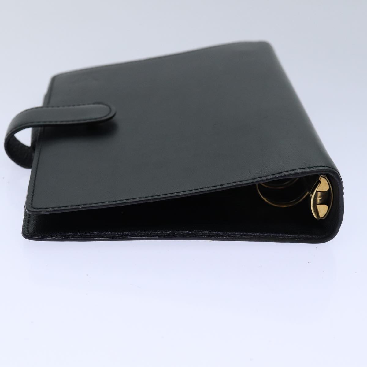 Louis Vuitton Agenda Mm Black Leather Wallet (Pre-Owned)