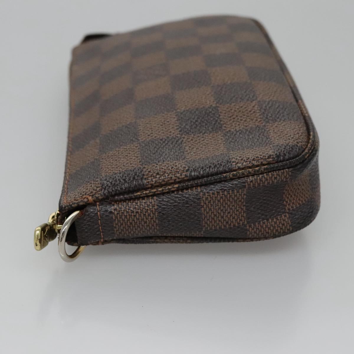 Louis Vuitton Mini Pochette Accessoires Brown Canvas Clutch Bag (Pre-Owned)