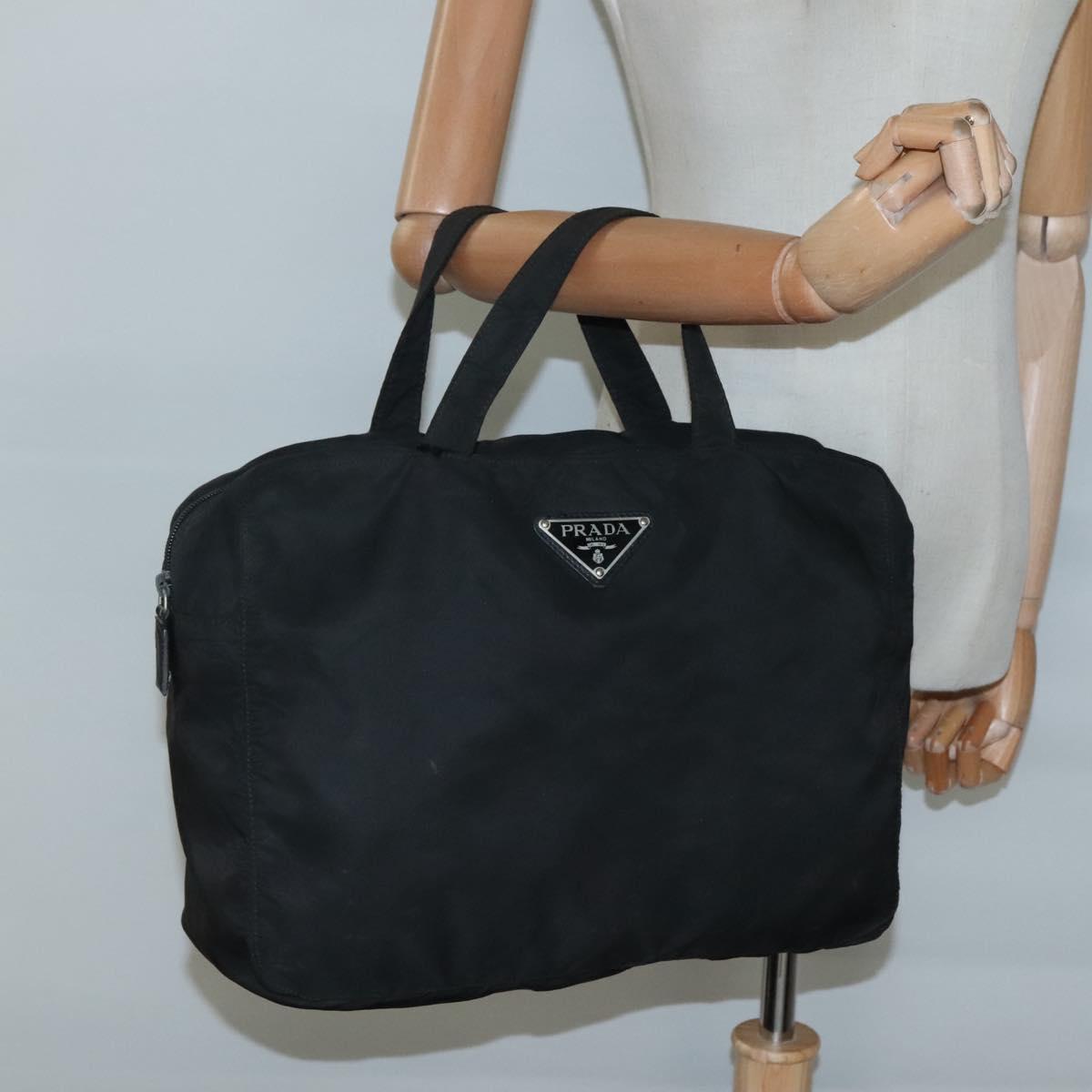 Prada Re-Nylon Black Nylon Handbag (Pre-Owned)