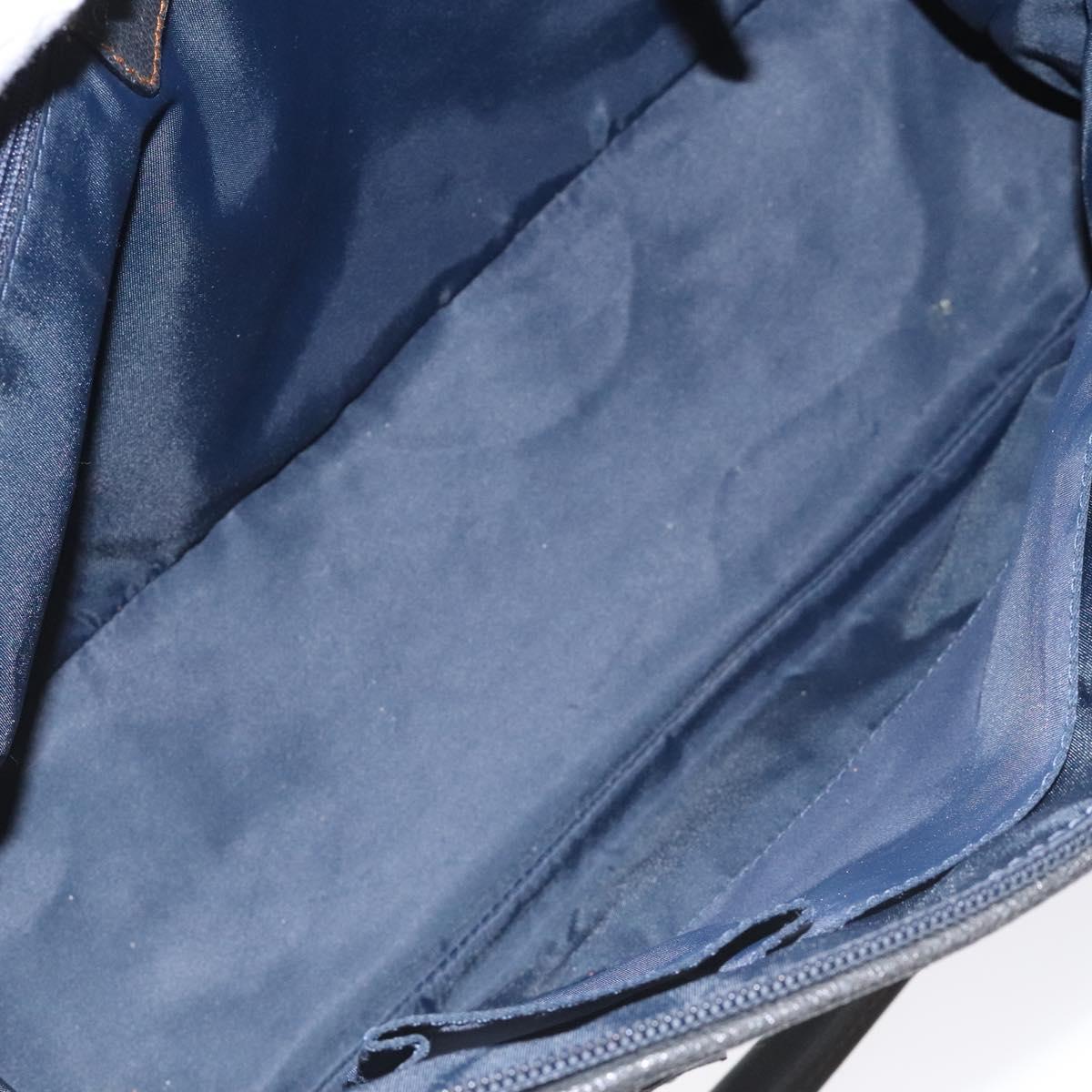 Dior Trotter Navy Canvas Handbag (Pre-Owned)
