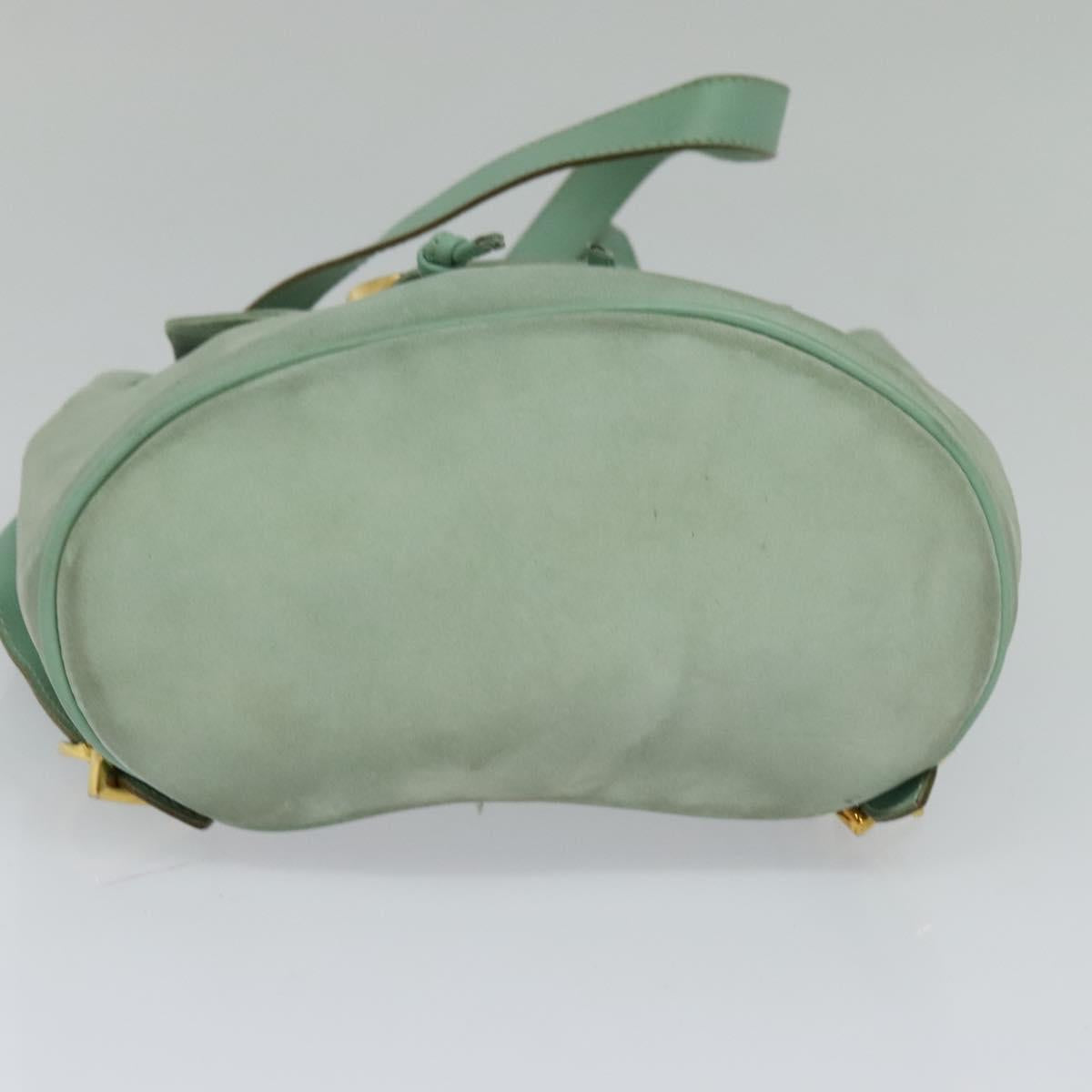 Salvatore Ferragamo Gancini Blue Suede Backpack Bag (Pre-Owned)