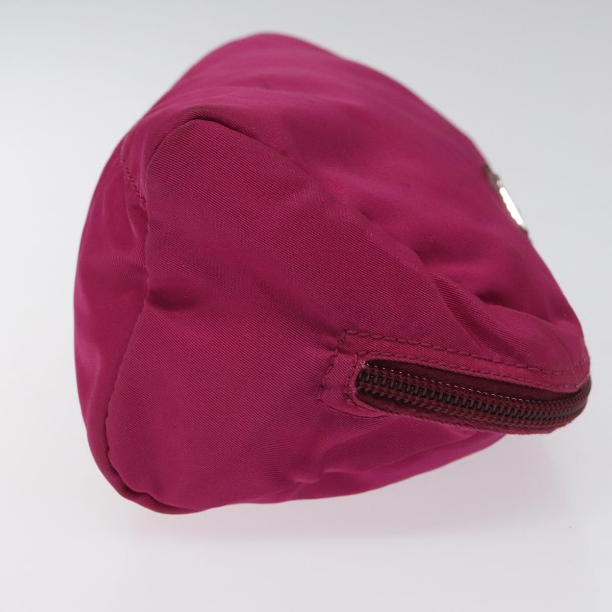 Prada Cosmetic Pouch Pink Synthetic Clutch Bag (Pre-Owned)