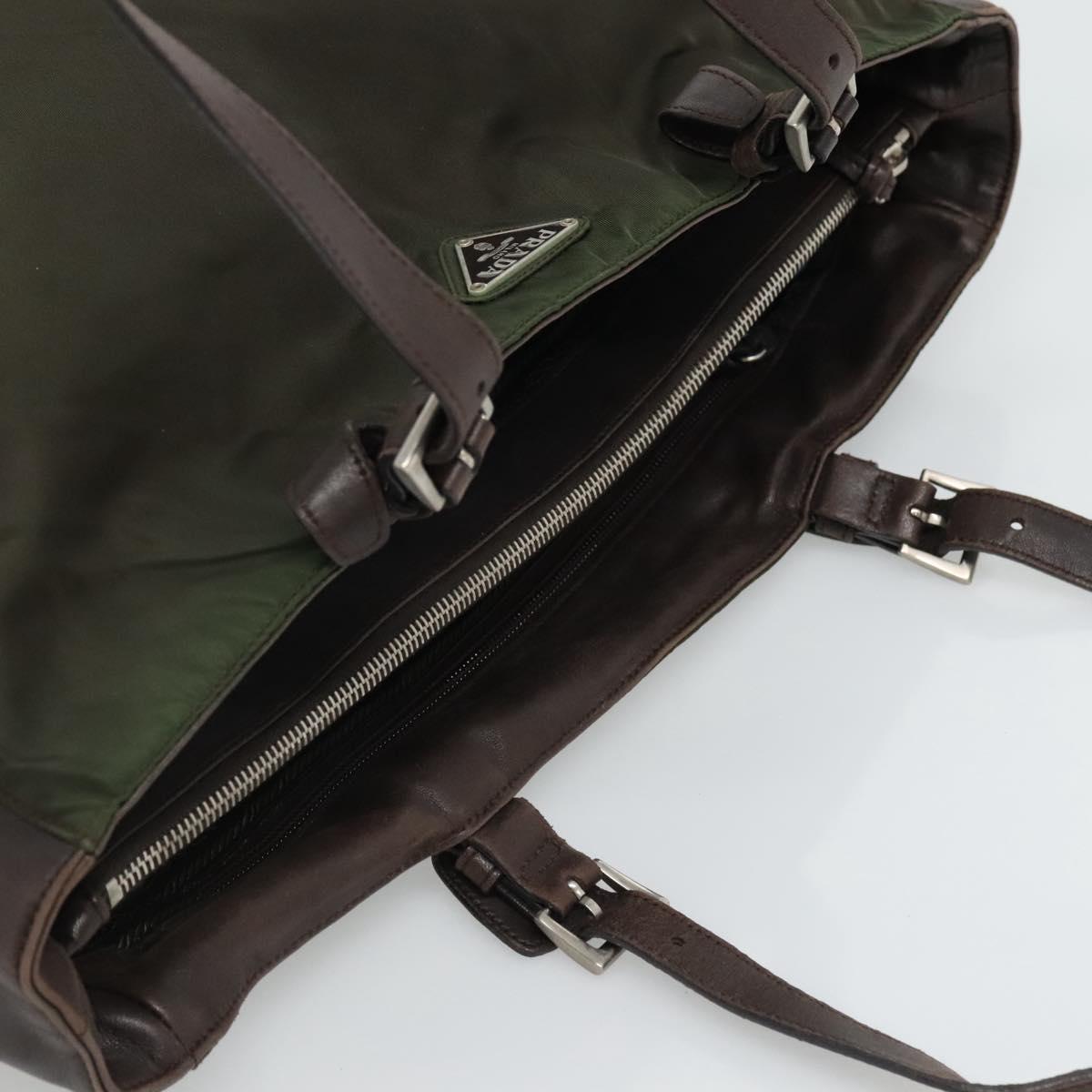 Prada Tessuto Green Synthetic Tote Bag (Pre-Owned)