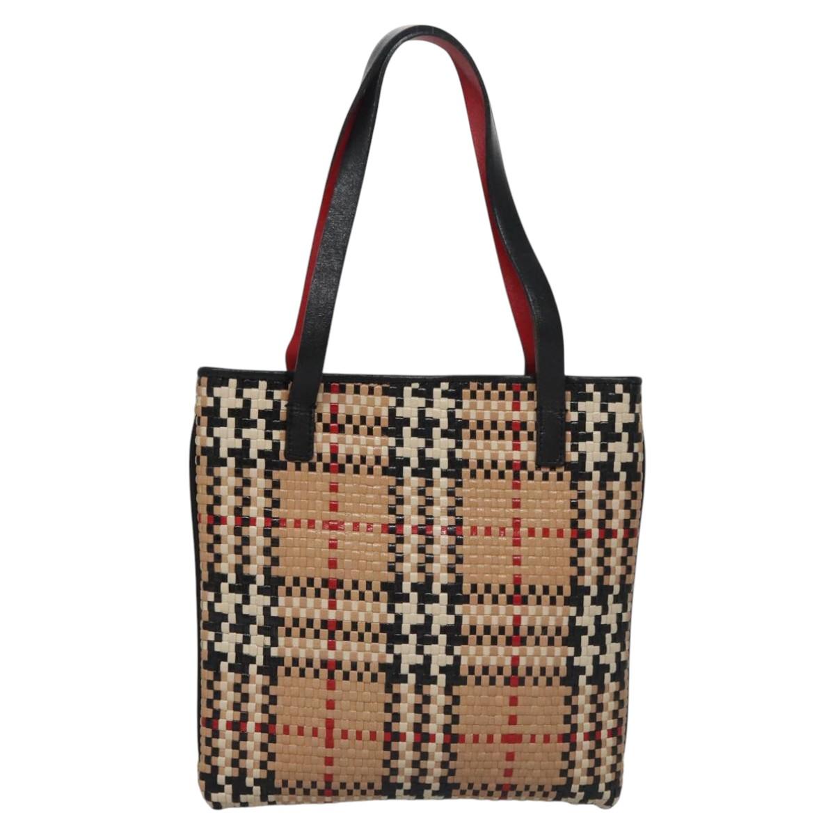 Burberry Black Label Beige Leather Handbag (Pre-Owned)