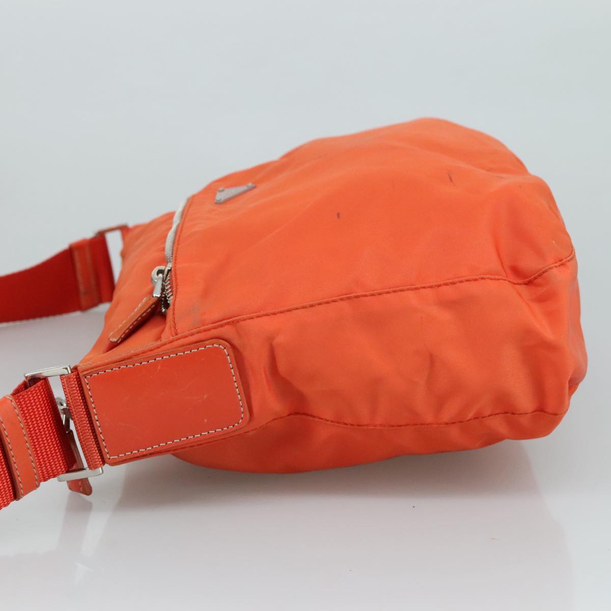 Prada Tessuto Orange Synthetic Shoulder Bag (Pre-Owned)