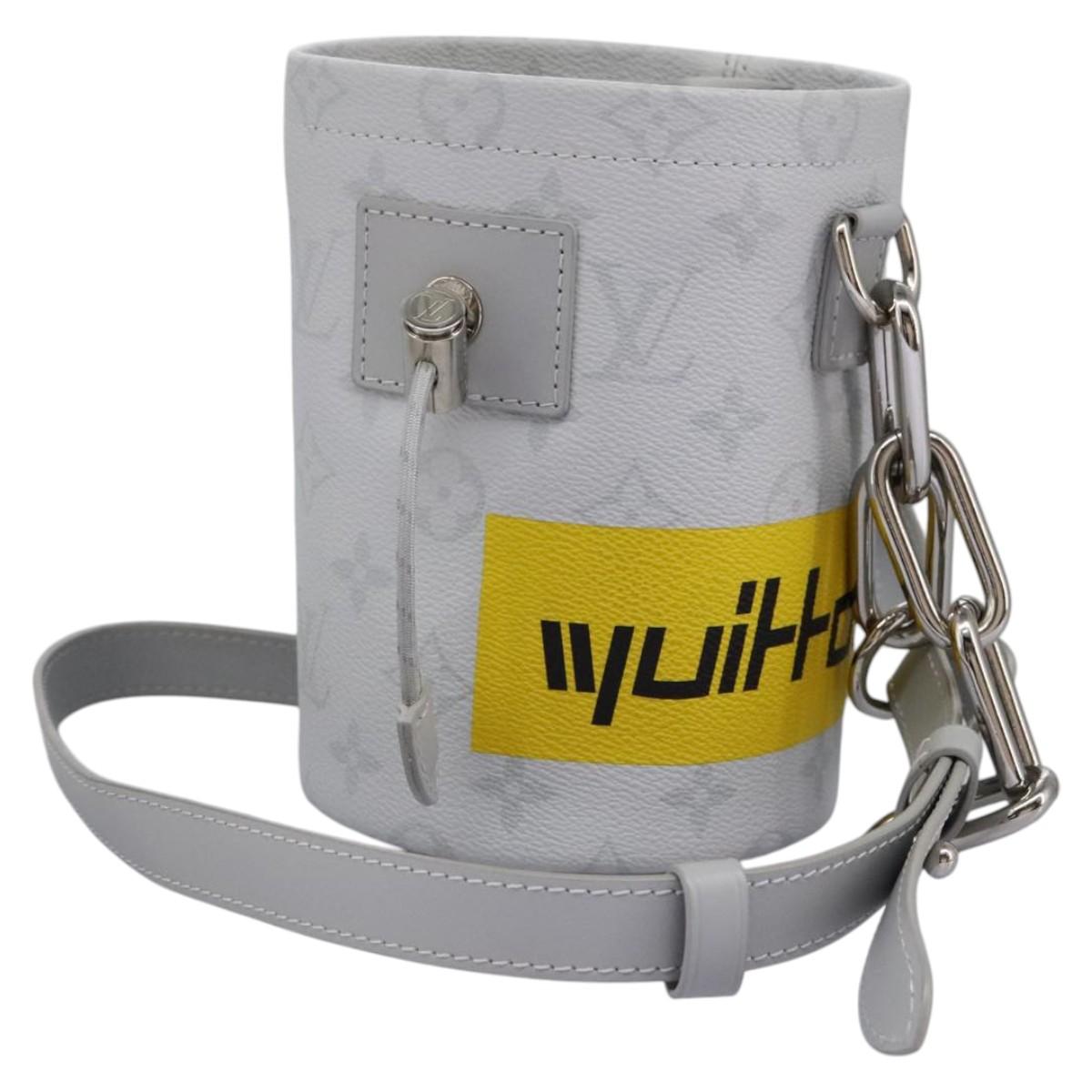 Louis Vuitton Chalk Nano Grey Canvas Shoulder Bag (Pre-Owned)