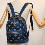 MCM Blue Synthetic Backpack Bag (Pre-Owned)
