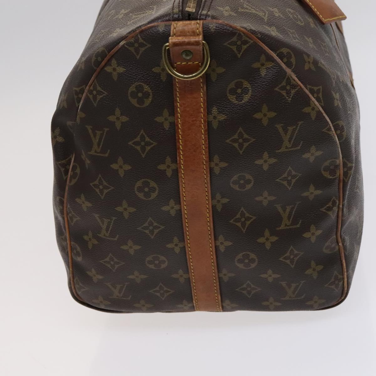 Louis Vuitton Keepall Bandouliere 55 Brown Canvas Travel Bag (Pre-Owned)