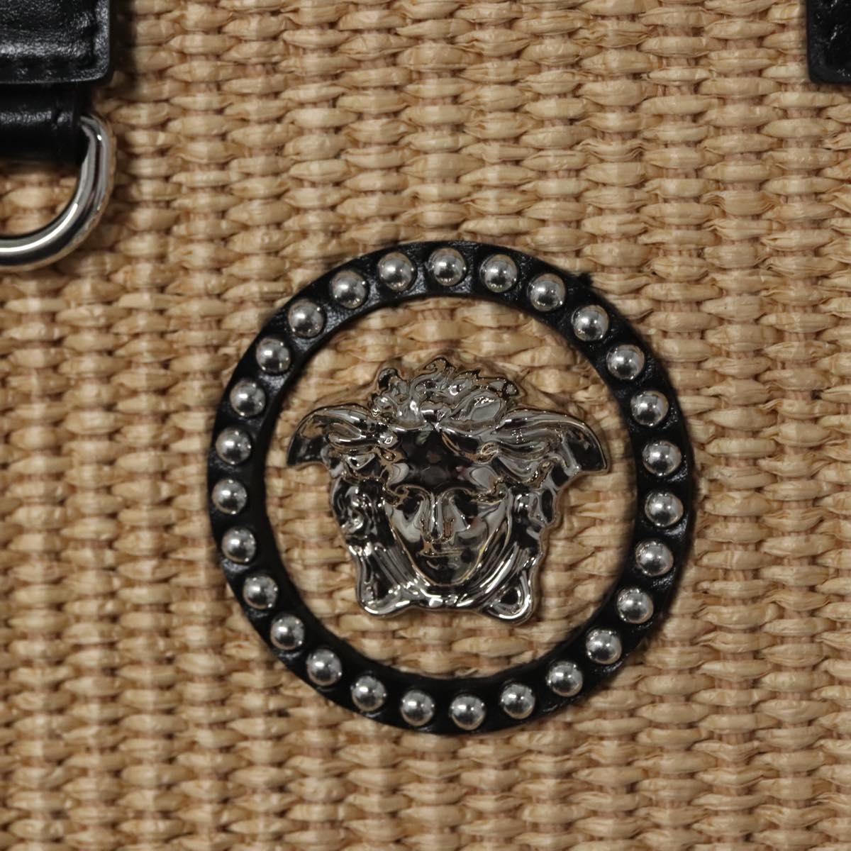 Versace Medusa Beige Canvas Tote Bag (Pre-Owned)