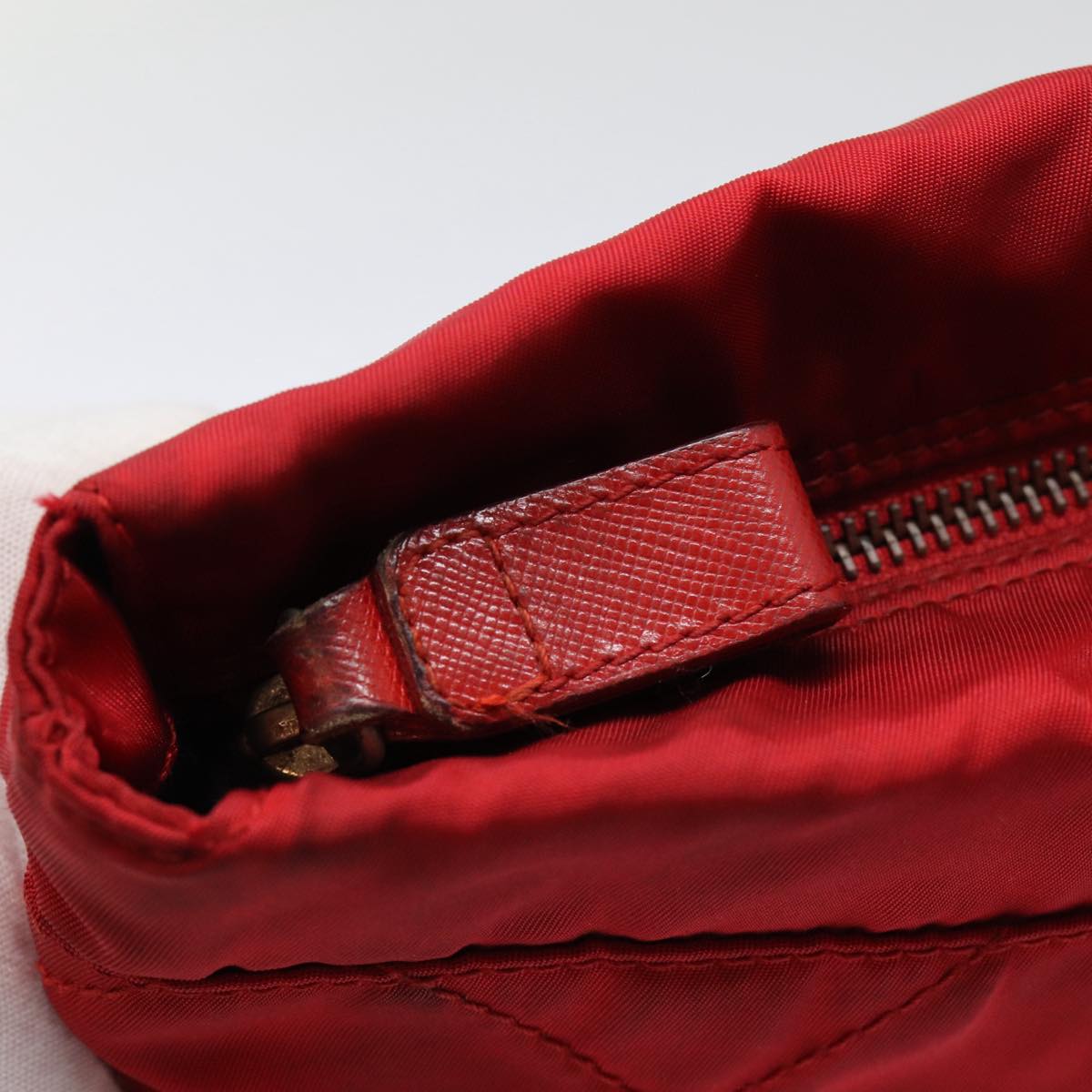 Prada Tessuto Red Synthetic Clutch Bag (Pre-Owned)