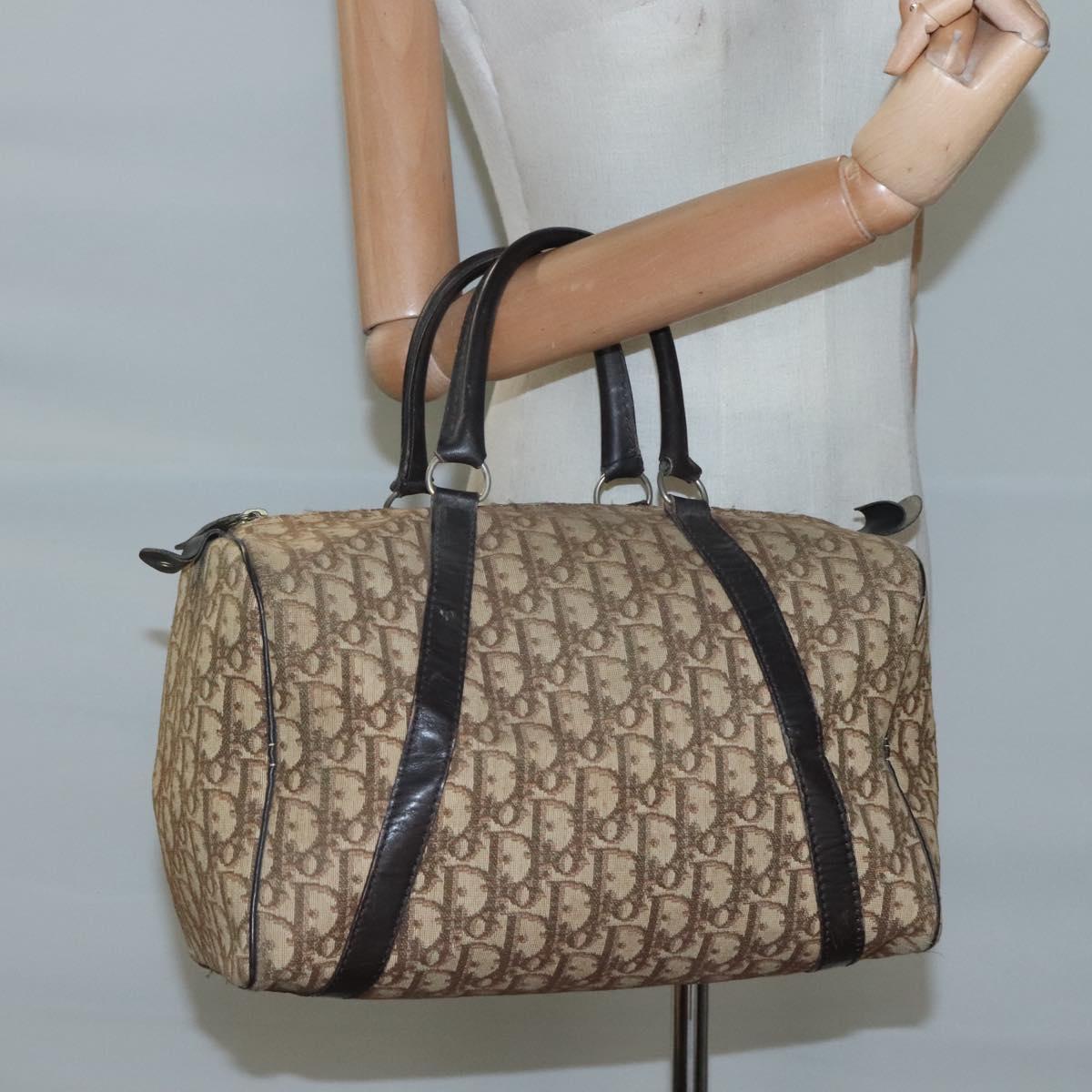Dior Trotter Brown Canvas Travel Bag (Pre-Owned)