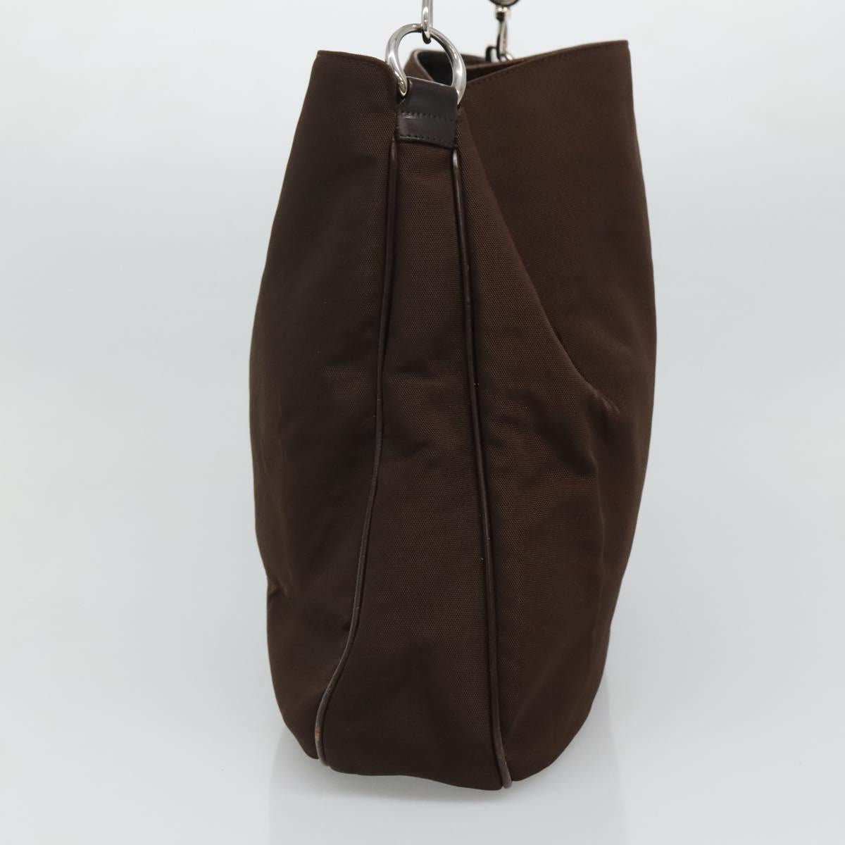 Gucci Bamboo Brown Canvas Handbag (Pre-Owned)