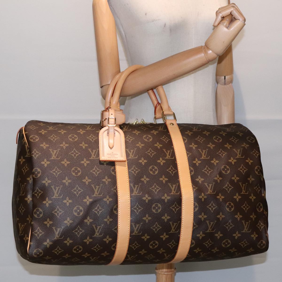 Louis Vuitton Keepall 50 Brown Canvas Travel Bag (Pre-Owned)