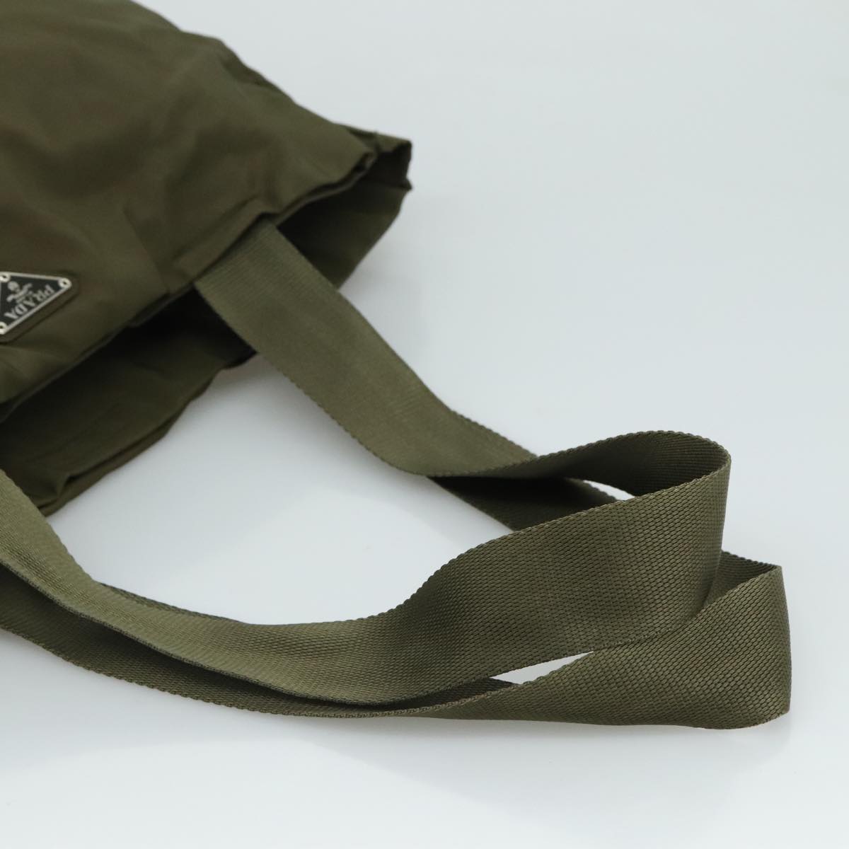 Prada Re-Nylon Khaki Synthetic Tote Bag (Pre-Owned)