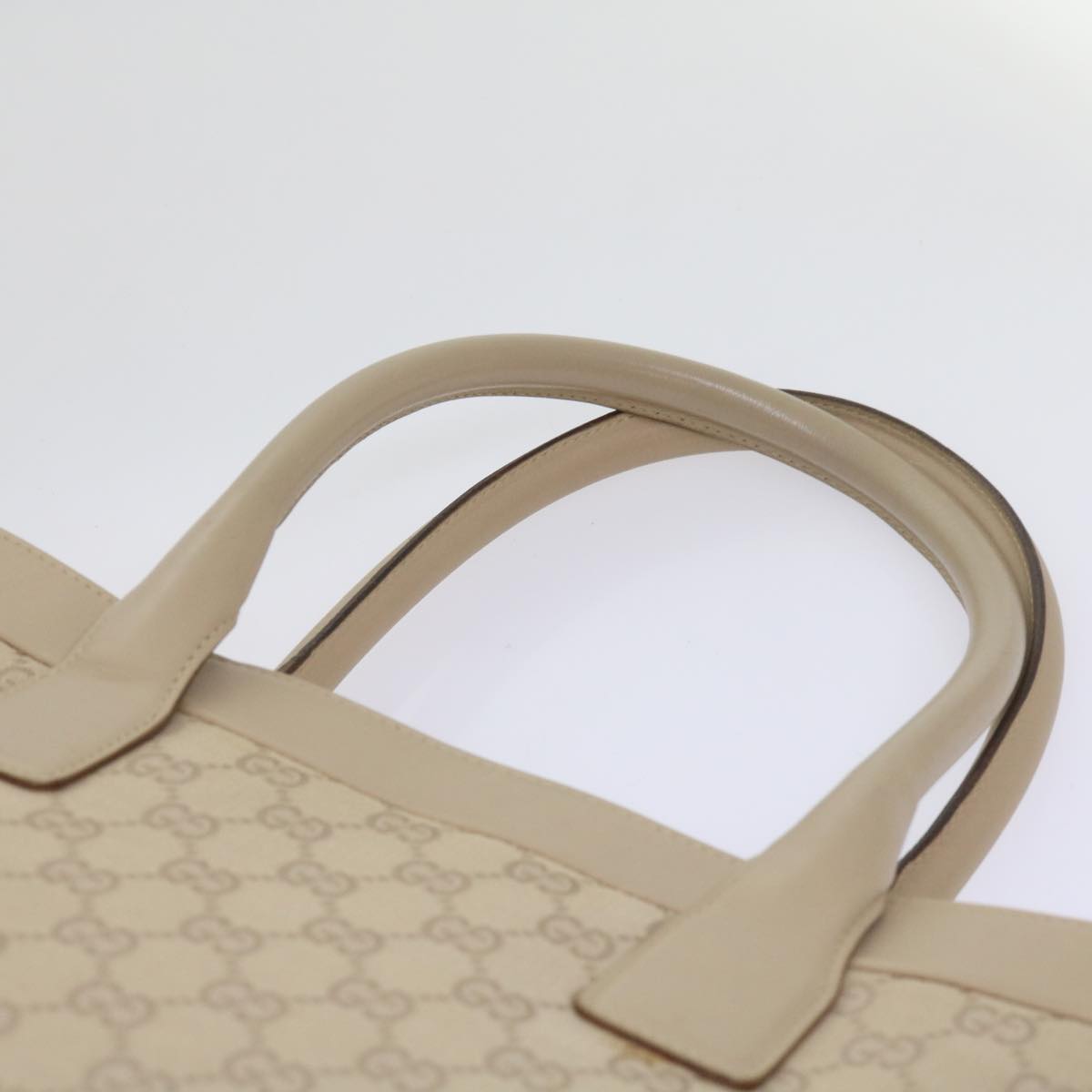 Gucci Gg Canvas Beige Canvas Tote Bag (Pre-Owned)