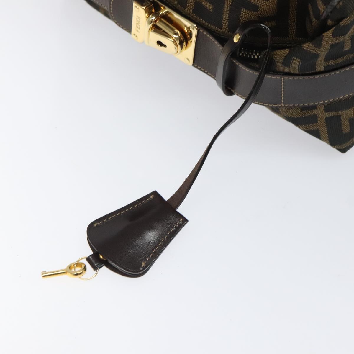 Fendi Zucca Brown Canvas Handbag (Pre-Owned)