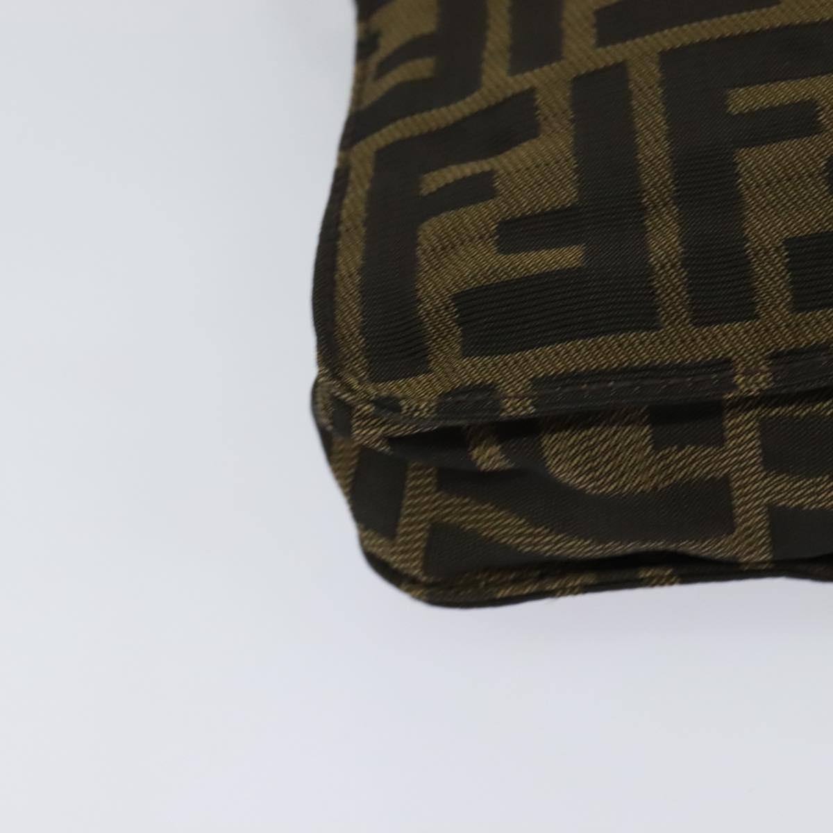 Fendi Zucca Brown Canvas Shoulder Bag (Pre-Owned)