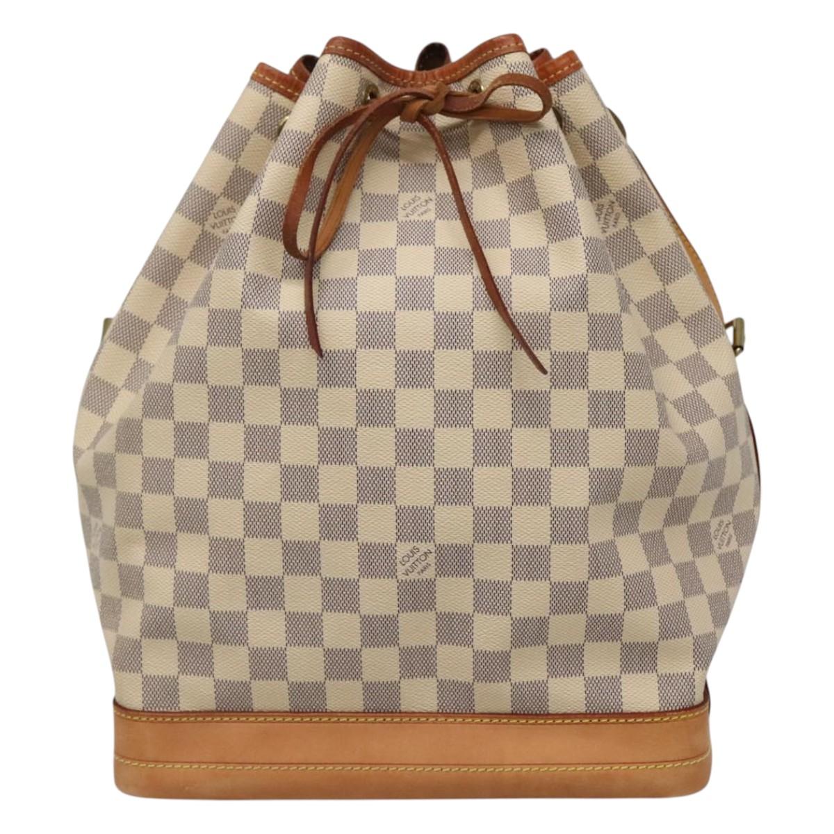 Louis Vuitton Noé White Canvas Shoulder Bag (Pre-Owned)