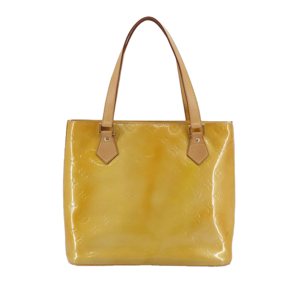 Louis Vuitton Houston Beige Patent Leather Handbag (Pre-Owned)