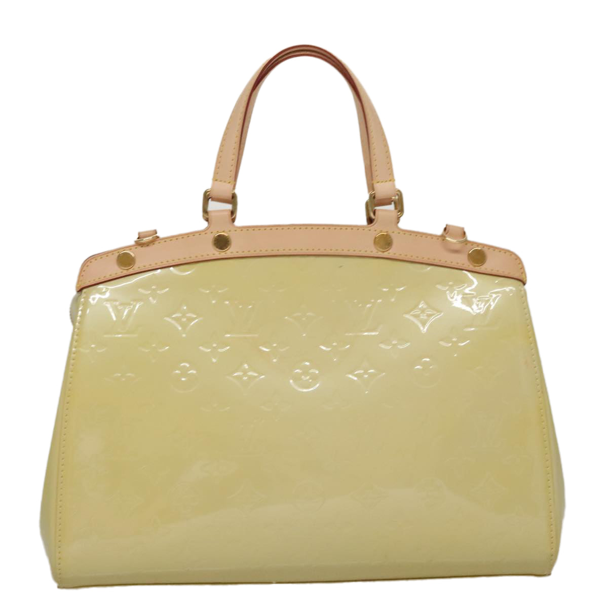 Louis Vuitton Blair Beige Patent Leather Handbag (Pre-Owned)