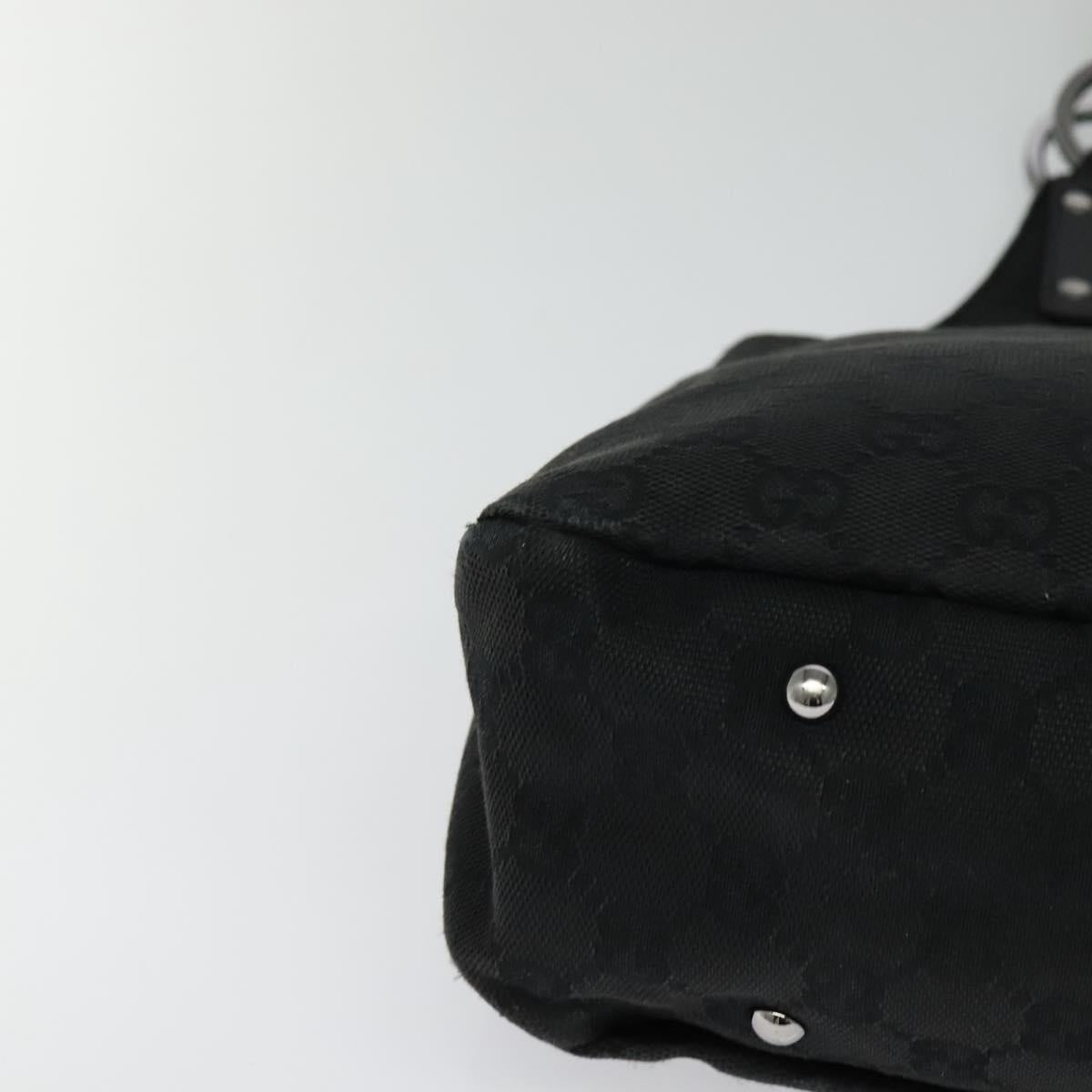 Gucci Gg Canvas Black Canvas Shoulder Bag (Pre-Owned)
