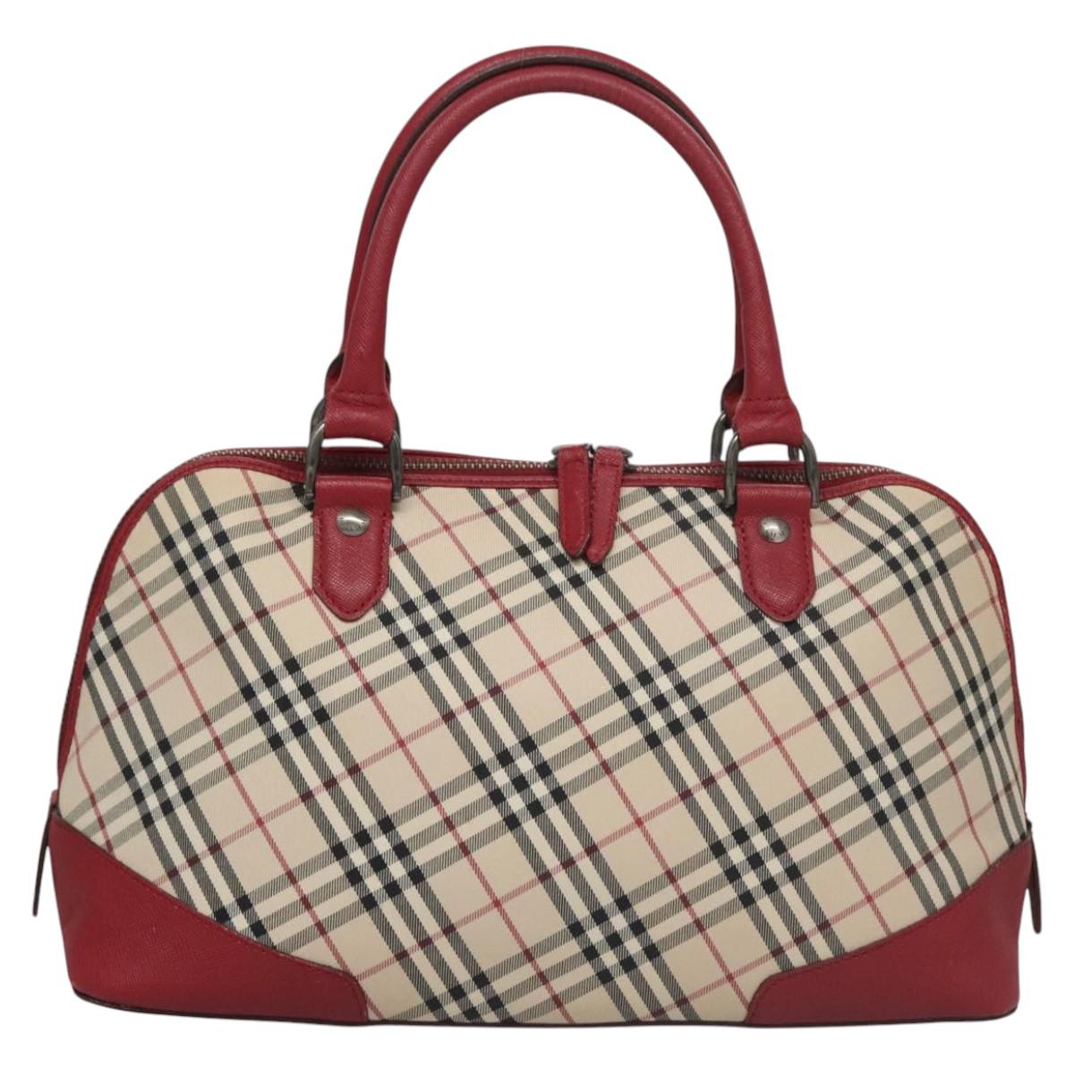 Burberry Nova Check Beige Canvas Handbag (Pre-Owned)