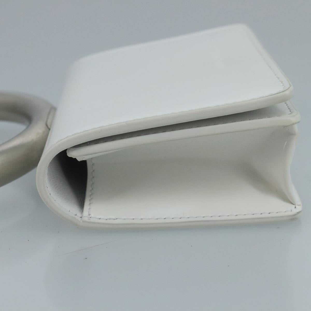 Salvatore Ferragamo White Leather Clutch Bag (Pre-Owned)