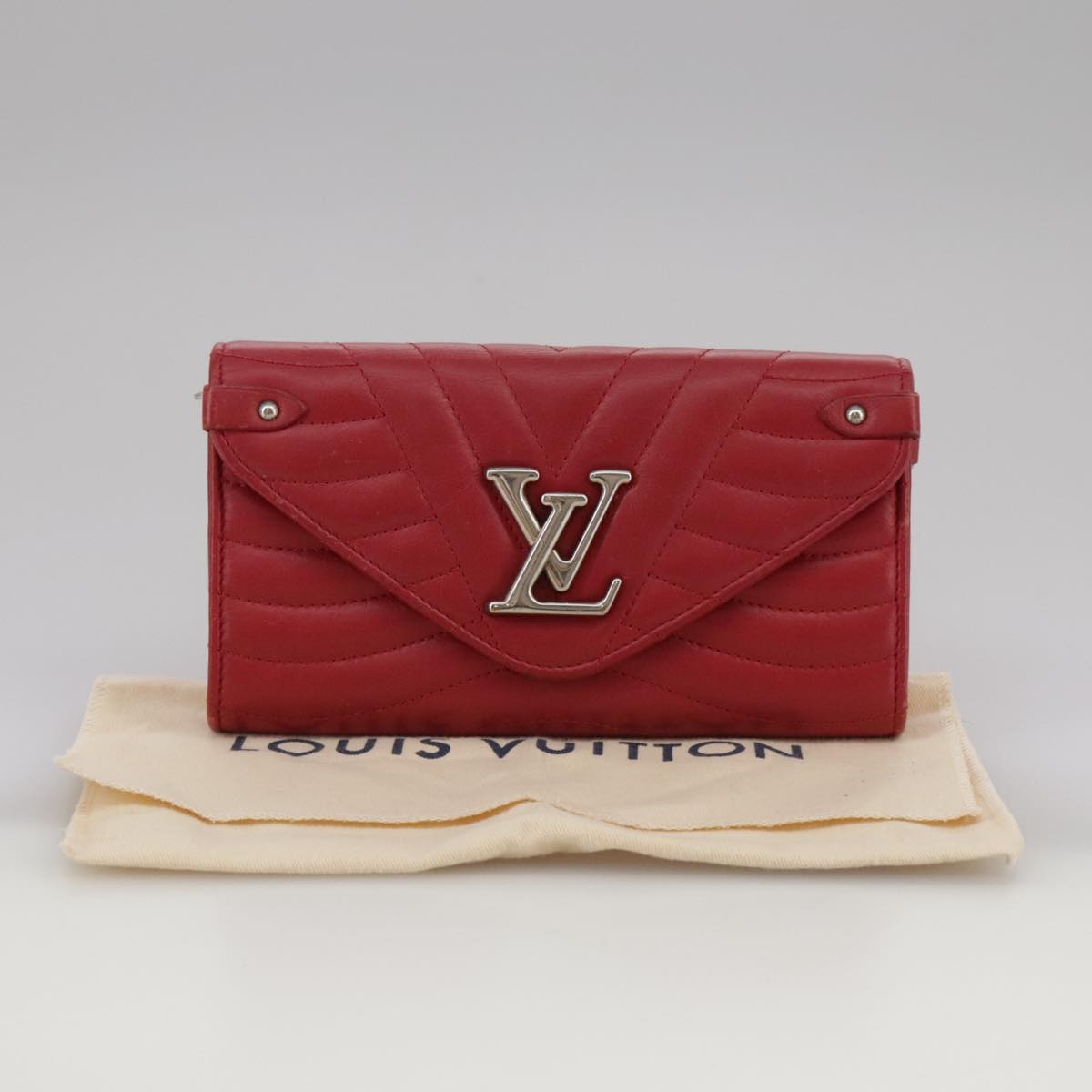 Louis Vuitton New Wave Red Leather Wallet (Pre-Owned)