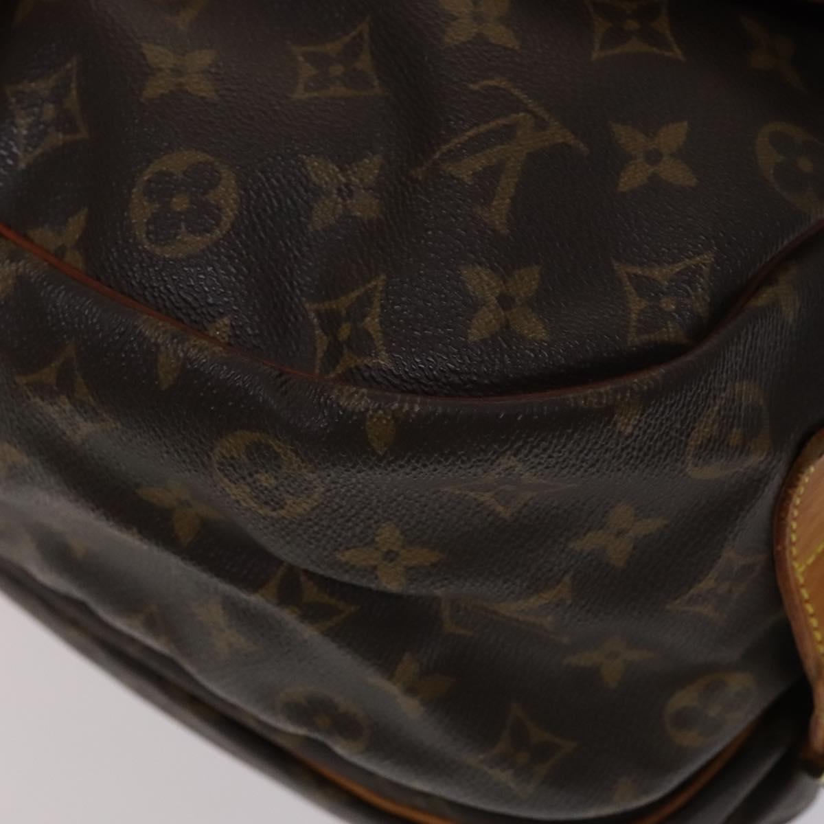 Louis Vuitton Saumur 35 Brown Canvas Shoulder Bag (Pre-Owned)