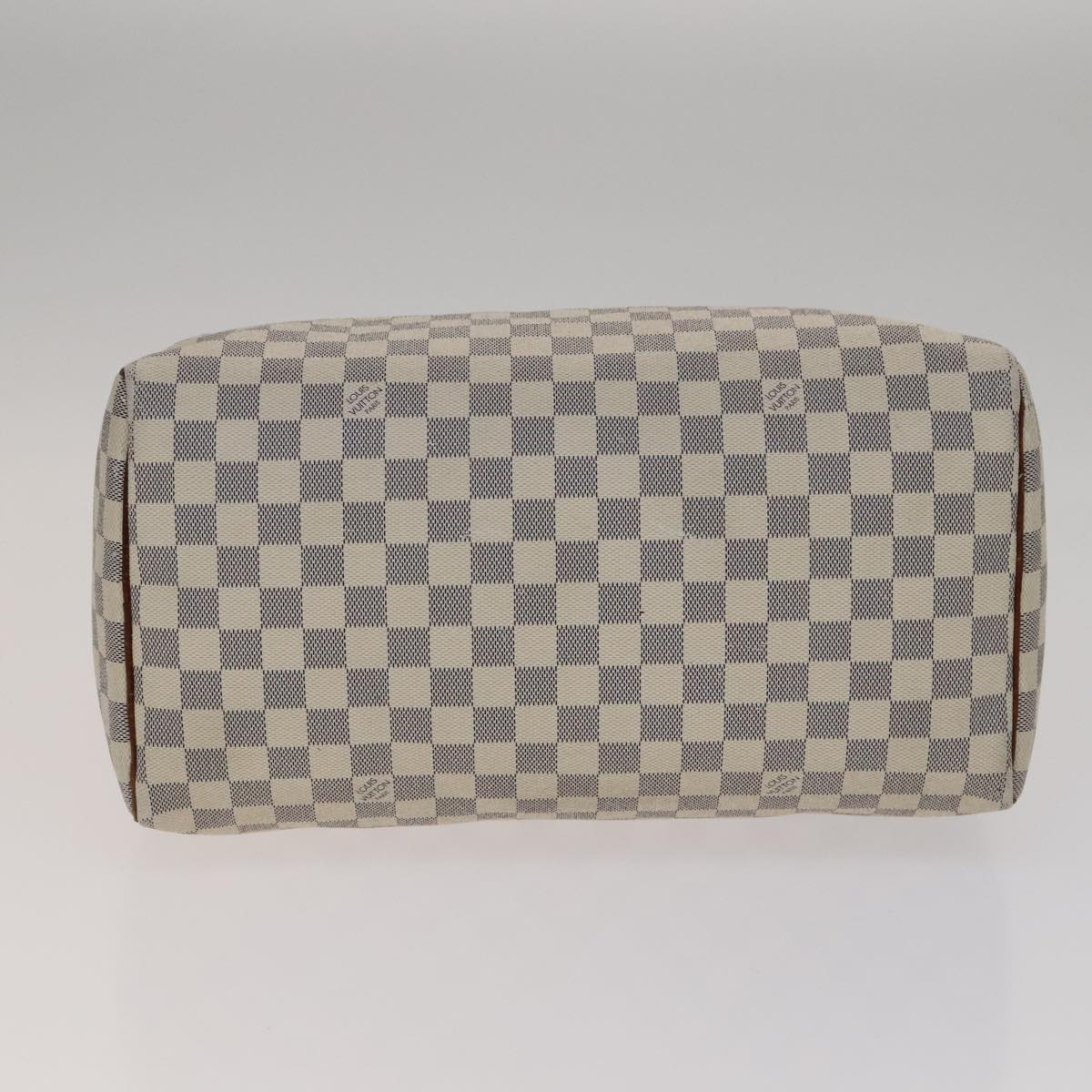 Louis Vuitton Speedy 35 White Canvas Handbag (Pre-Owned)