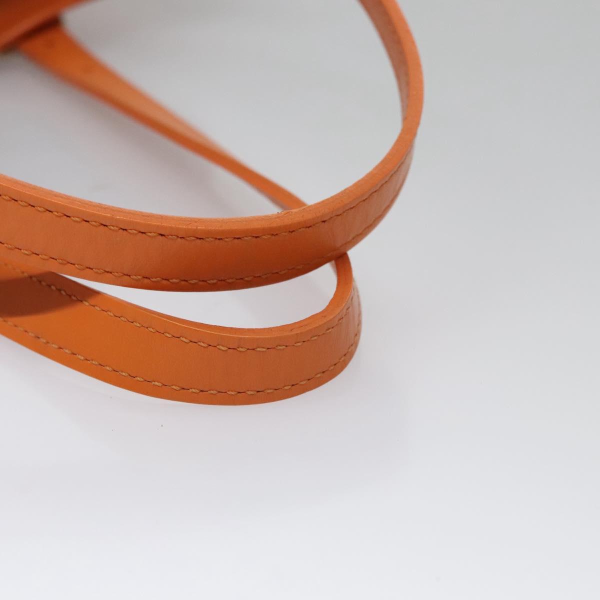 Louis Vuitton Bucket Pm Orange Leather Shoulder Bag (Pre-Owned)