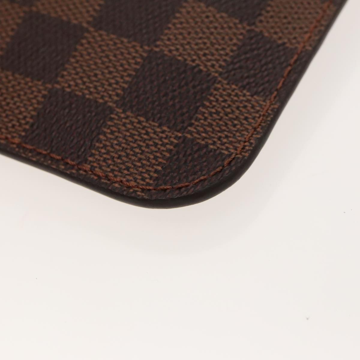 Louis Vuitton Neverfull Pouch Brown Canvas Clutch Bag (Pre-Owned)