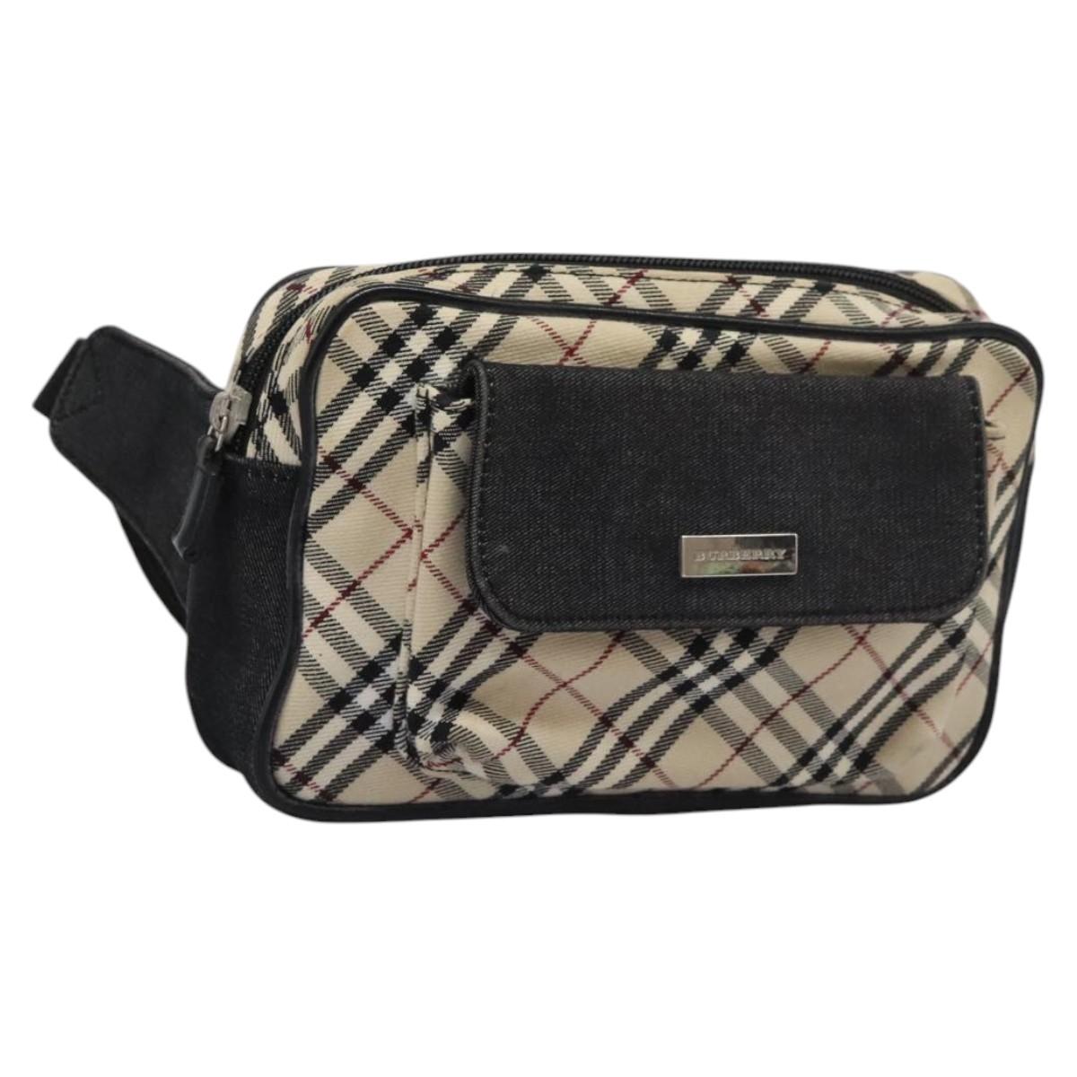 Burberry Nova Check Beige Canvas Shoulder Bag (Pre-Owned)