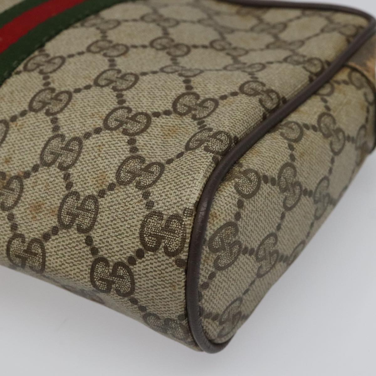 Gucci Ophidia Beige Canvas Clutch Bag (Pre-Owned)