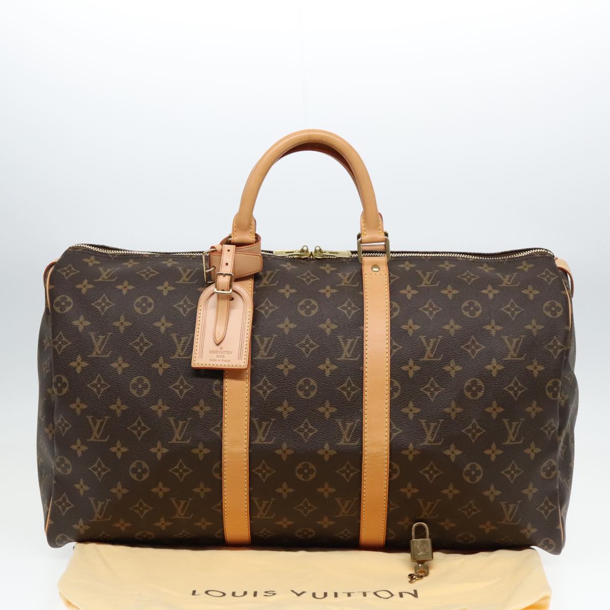 Louis Vuitton Keepall 50 Brown Canvas Travel Bag (Pre-Owned)