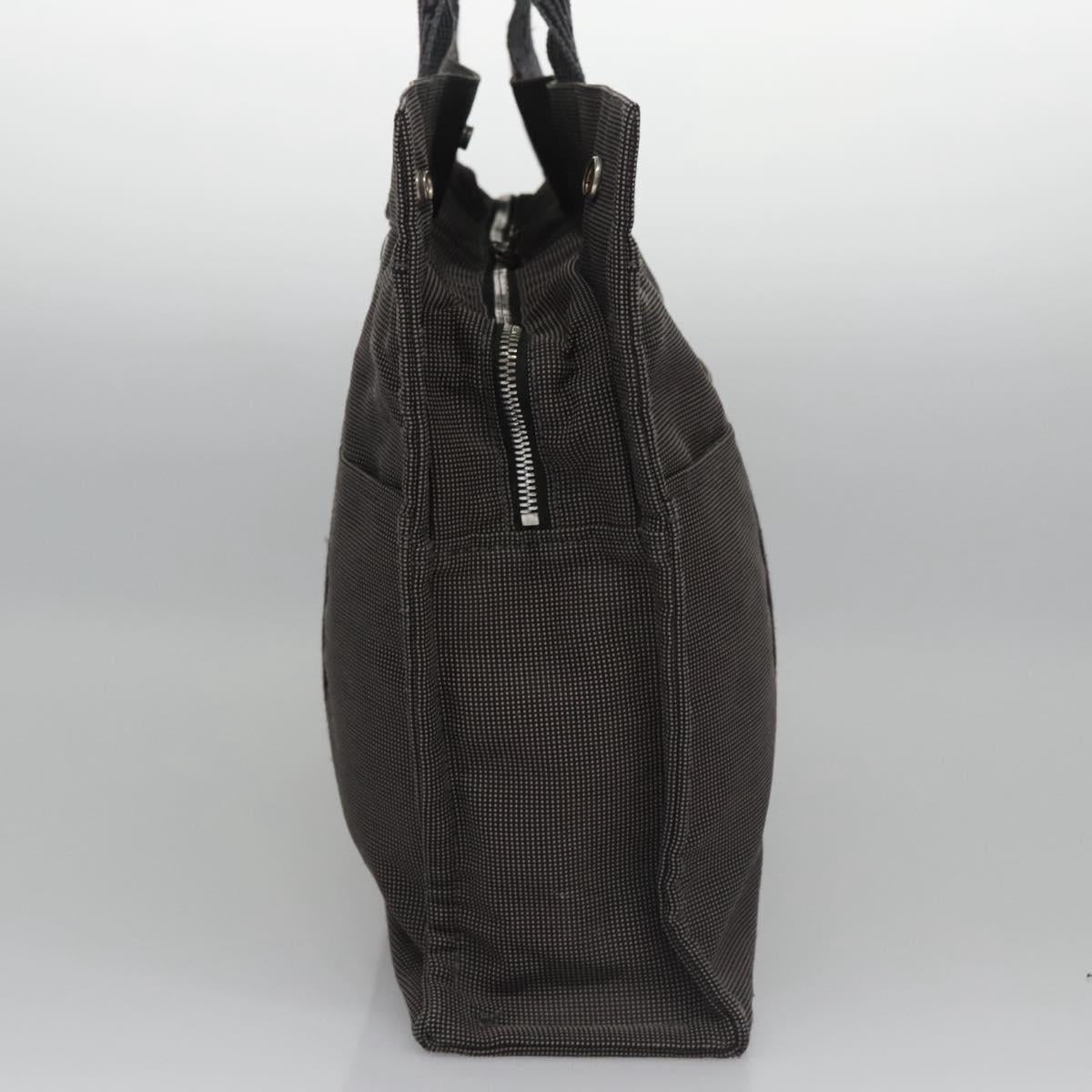 Hermès Herline Grey Canvas Handbag (Pre-Owned)