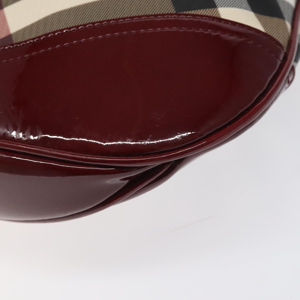 Burberry Nova Check Beige Canvas Shoulder Bag (Pre-Owned)