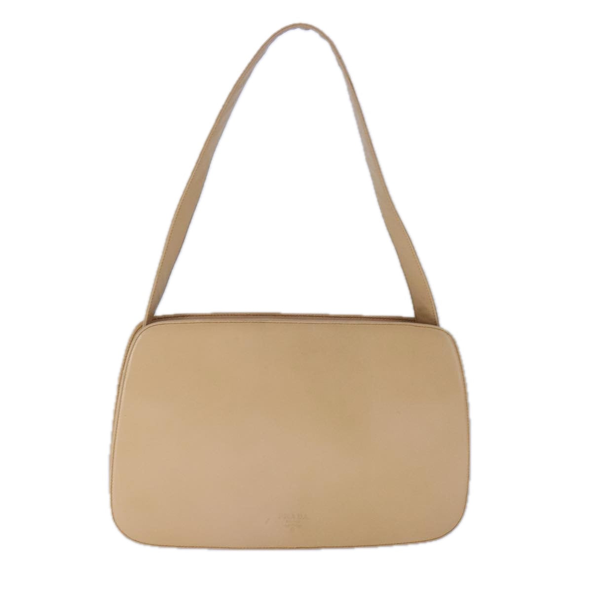Prada Beige Leather Shoulder Bag (Pre-Owned)