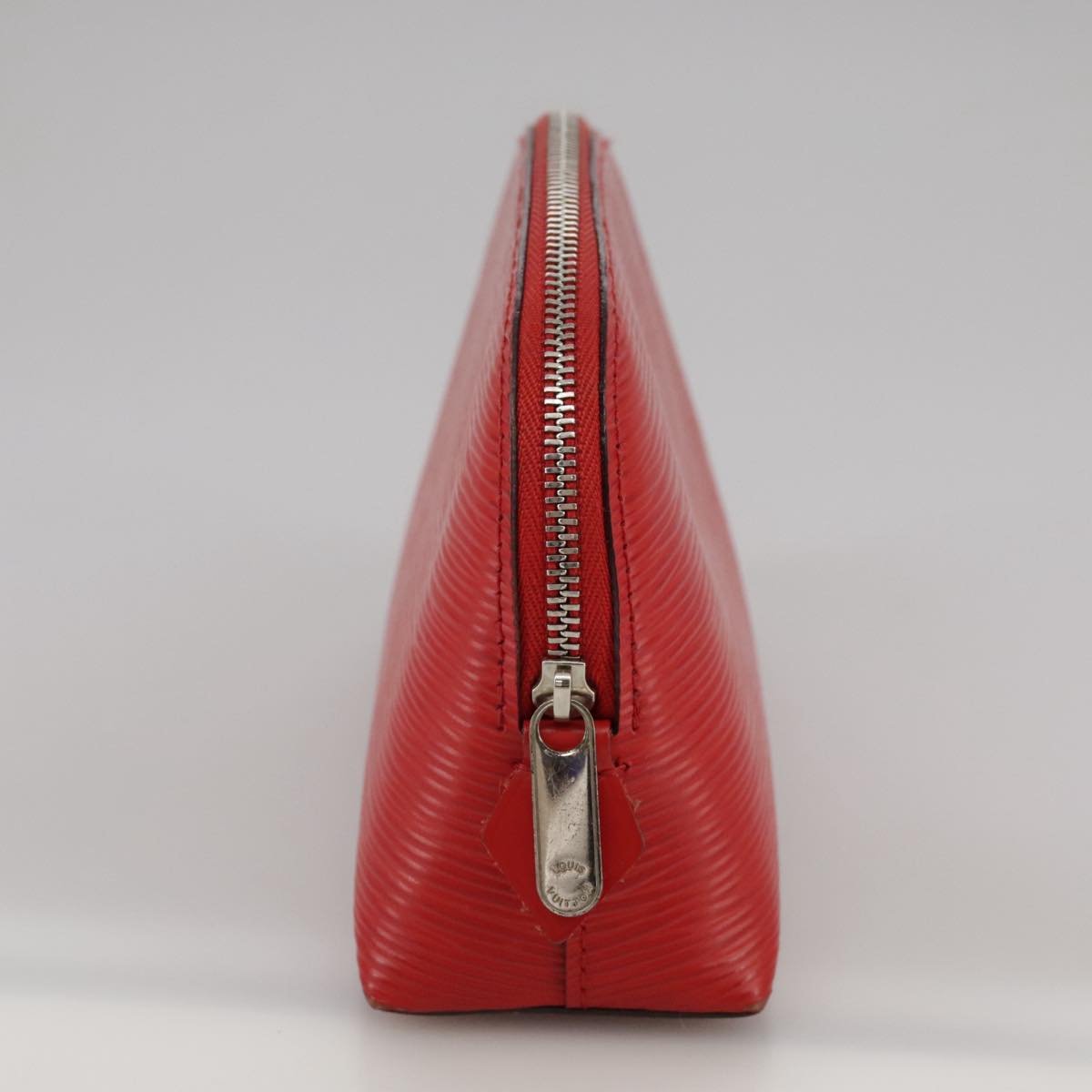 Louis Vuitton Cosmetic Pouch Red Leather Clutch Bag (Pre-Owned)