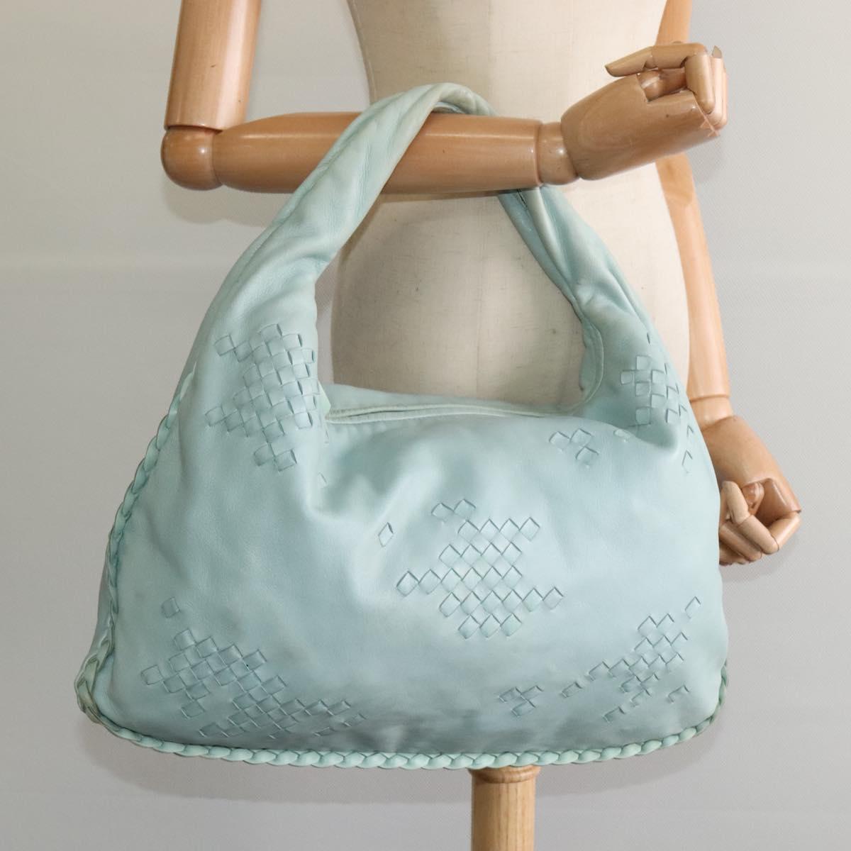 Bottega Veneta Jodie Blue Leather Handbag (Pre-Owned)