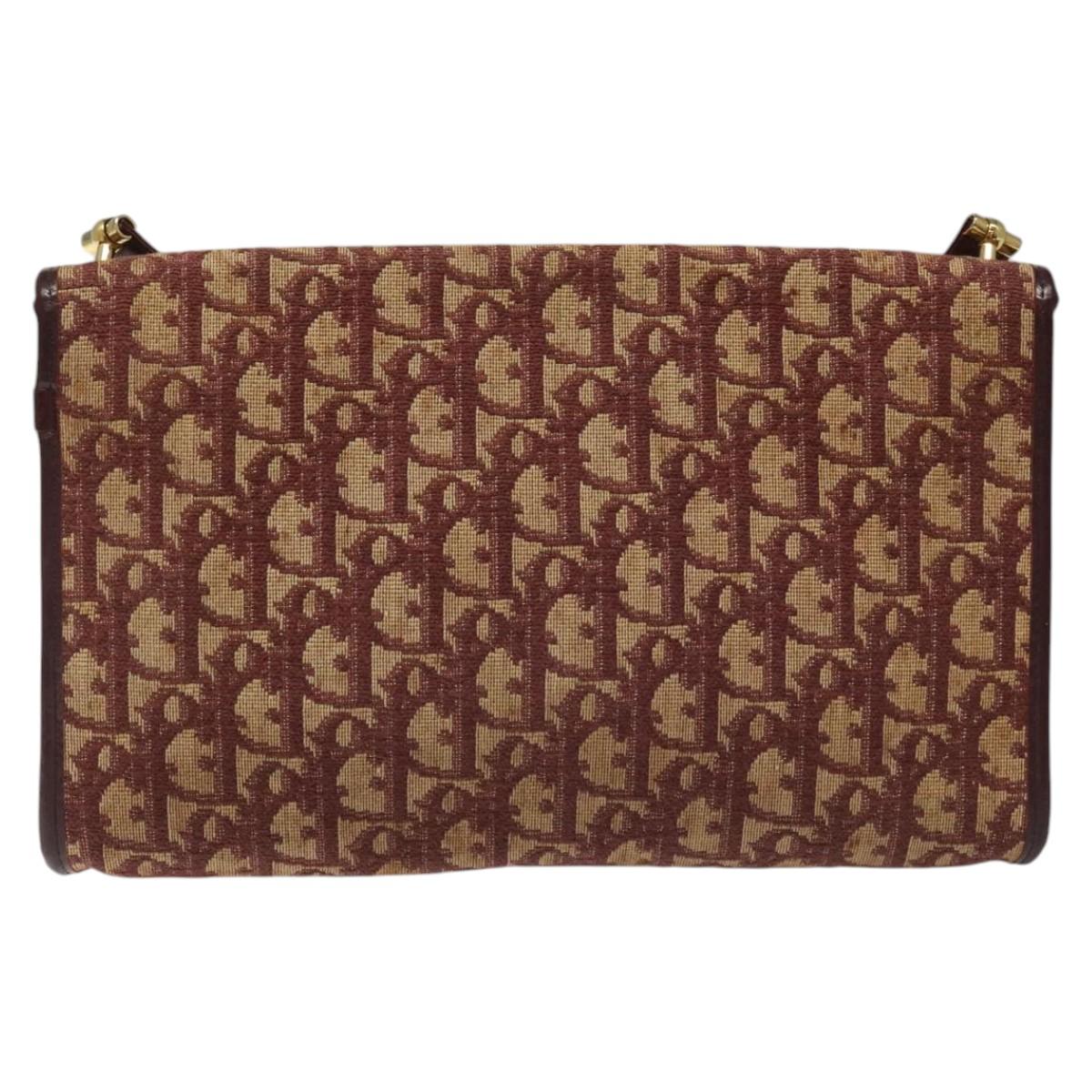 Dior Trotter Beige Canvas Shoulder Bag (Pre-Owned)