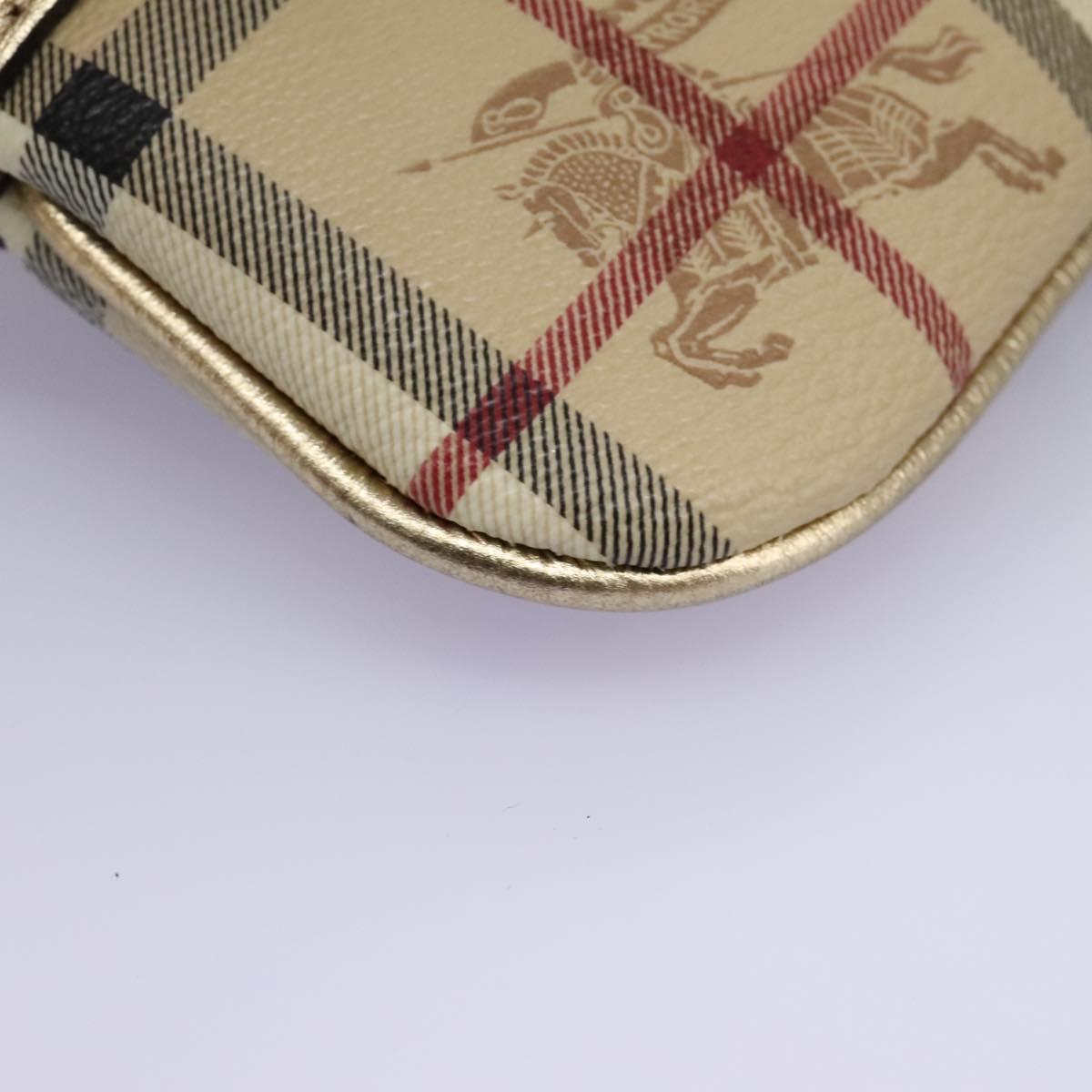 Burberry Haymarket Beige Canvas Shoulder Bag (Pre-Owned)