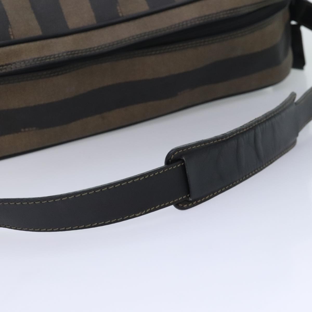 Fendi Pecan Brown Canvas Shoulder Bag (Pre-Owned)