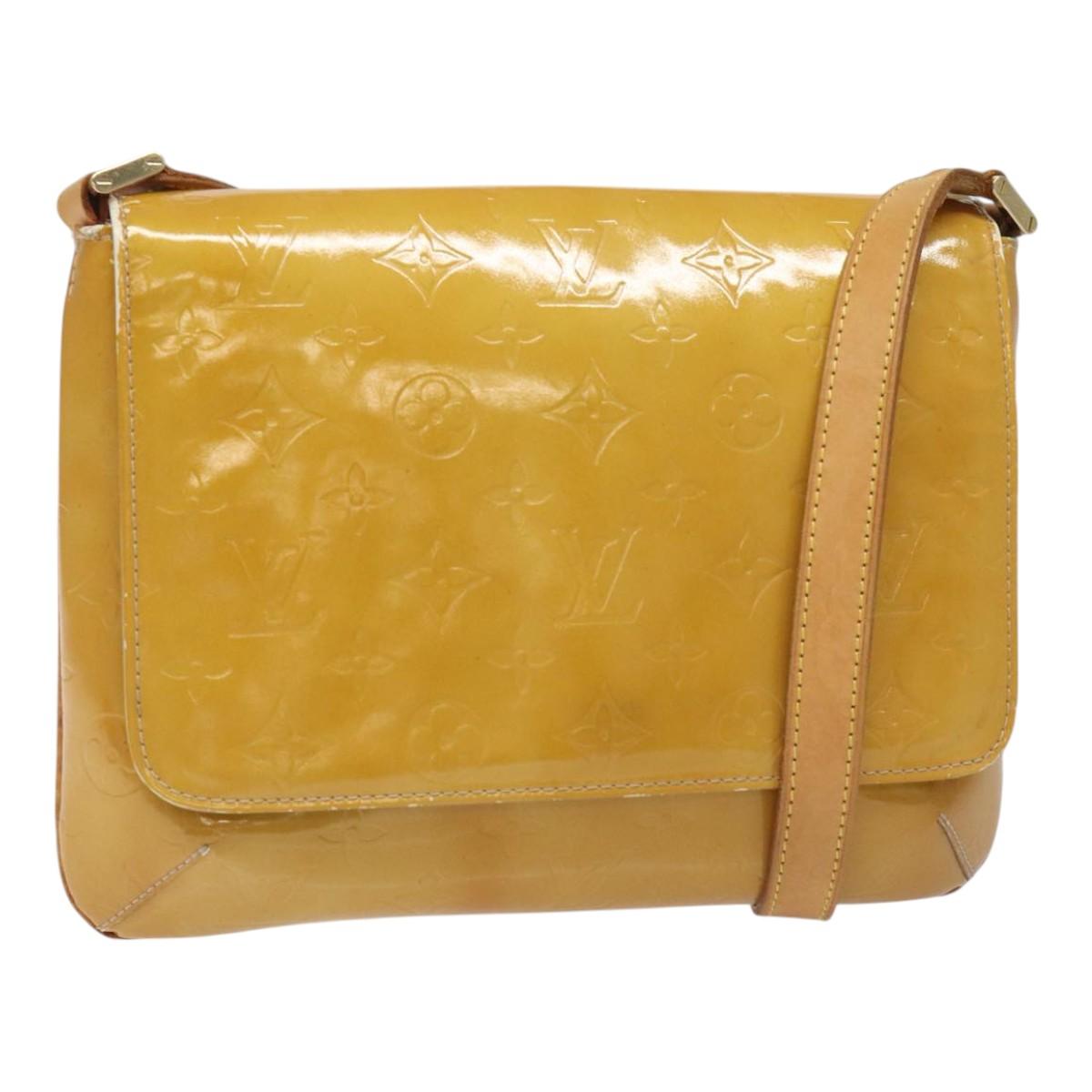 Louis Vuitton Thompson Street Beige Patent Leather Shoulder Bag (Pre-Owned)