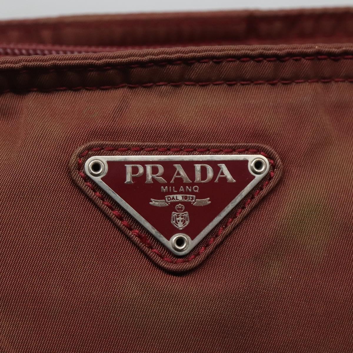 Prada Red Synthetic Shoulder Bag (Pre-Owned)
