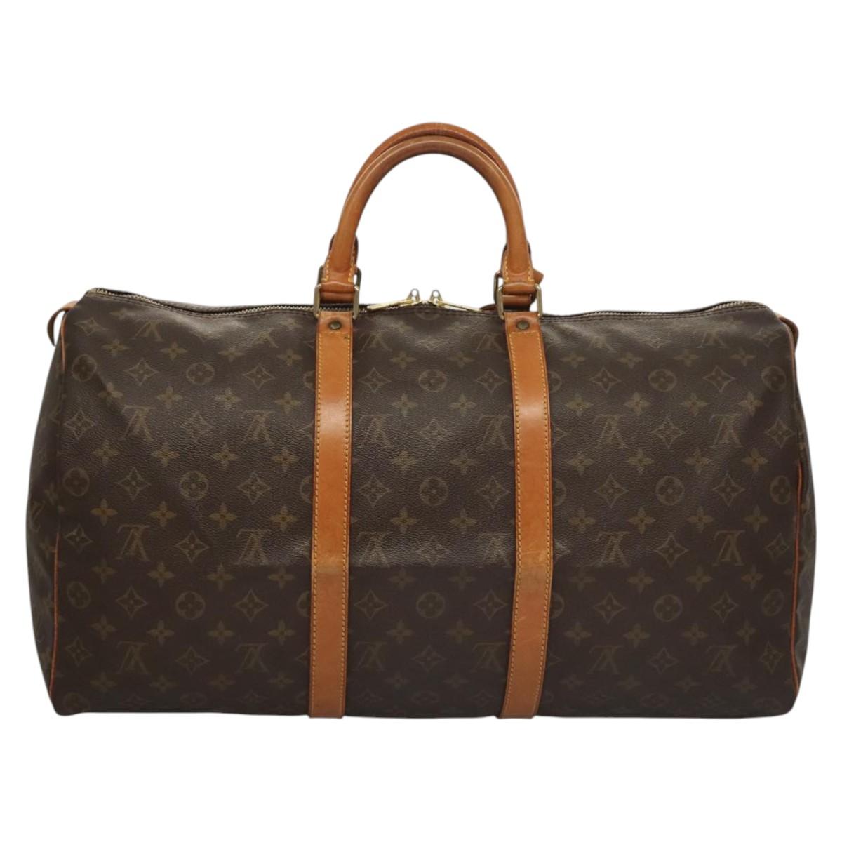 Louis Vuitton Keepall 45 Brown Canvas Travel Bag (Pre-Owned)
