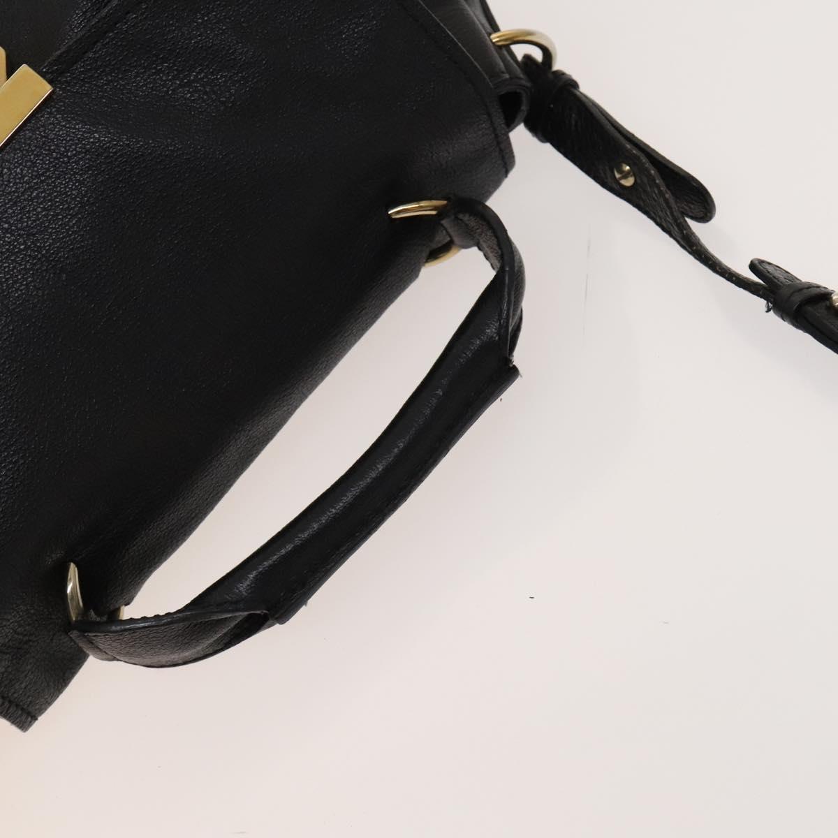 Chloé Elsie Black Leather Handbag (Pre-Owned)